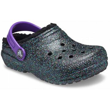 Zuecos Crocs Classic Glitter Forro Niña Verde Oliva | Mexico 1484WNBY